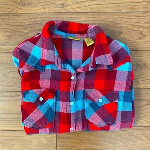 Wrangler Plaid Flannel Button Down Shirt